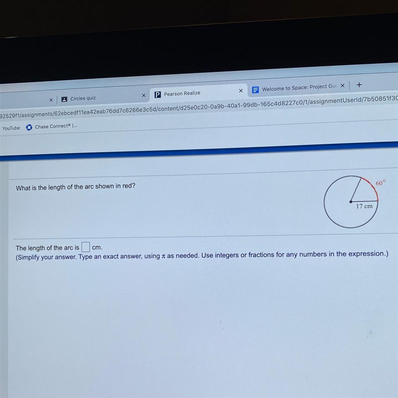 What is the length of the red arc?-example-1