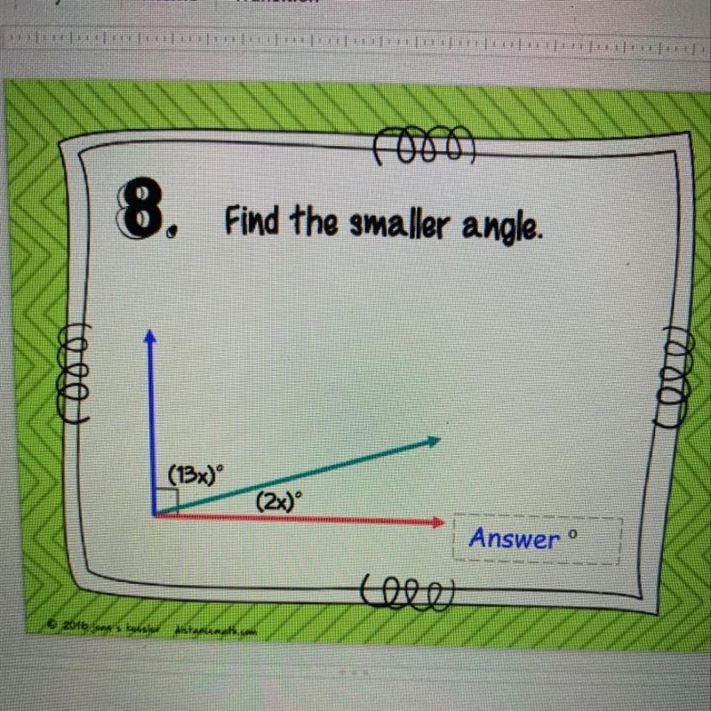 What's the snaller angle?-example-1