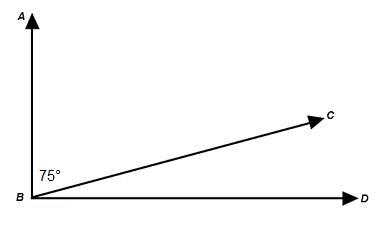 If Angle A B D is a right angle, which is the measure of Angle C B D?-example-1