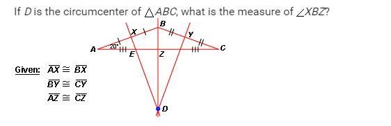 If D is the circumcenter of ABC what is the measure of XBZ-example-1