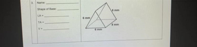 Please help me with this. Name the prism/cylinder and find the areas and volume.-example-1