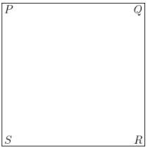 Let PQRS be a square piece of paper. P is folded onto R and then Q is folded onto-example-1