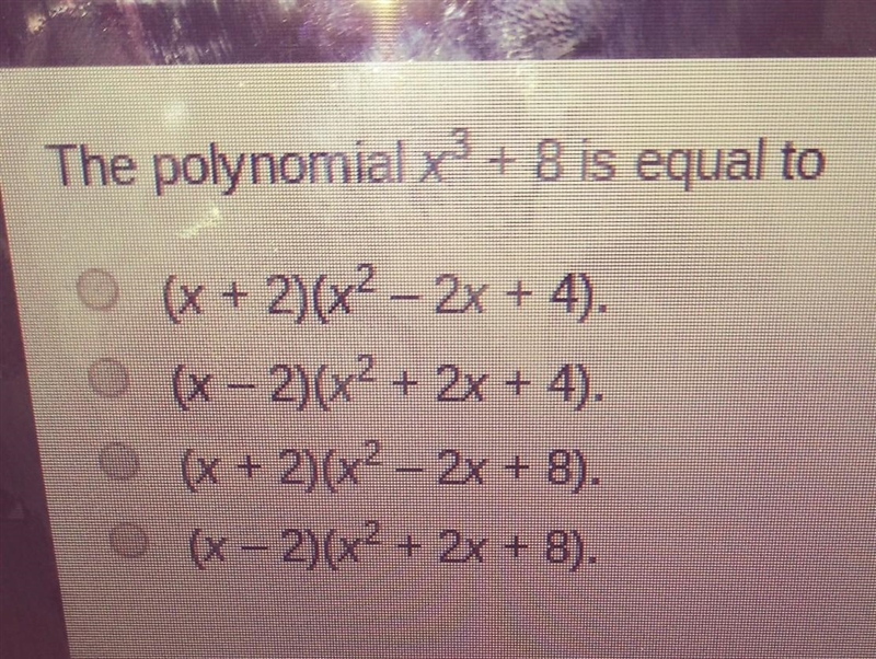 What does the polynomial equal?​-example-1