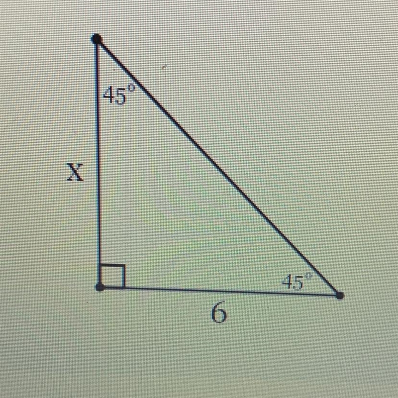 Find the length of side x in simplest radical form with a rational denominator.-example-1