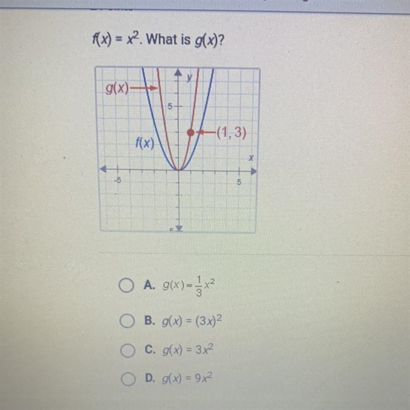 F(x) = x2. What is g(x)?-example-1