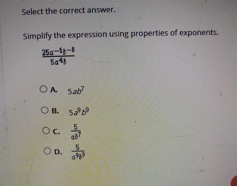 PLEASEE HELPP....Simplify the expression using properties of exponents.​-example-1