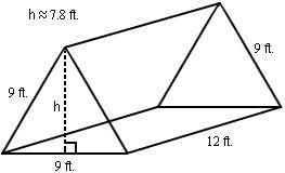 What is the approximate surface area of this right prism with triangular bases?-example-1