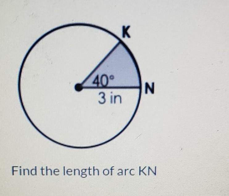 Find the length of arc KN. can a genius help me??please​-example-1