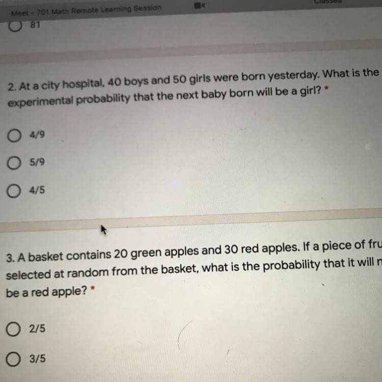 At a city hospital, 40 Boys and 50 girls were born yesterday. What is the experimental-example-1