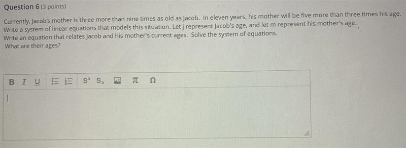 Currently Jacobs mother is three more than nine times— PLEASE HELP!-example-1