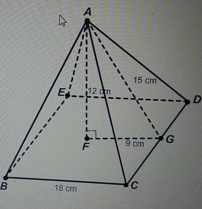 What is the volume of the square pyramid? A) 1296 cm³ B) 1620 cm³ C)3888 cm³ D)11,664 cm-example-1