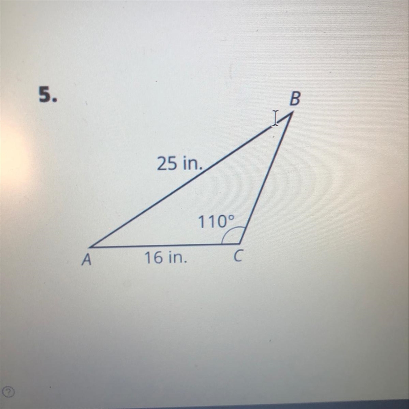 Determine angle B by using the law of sines. Please help, thank you!-example-1