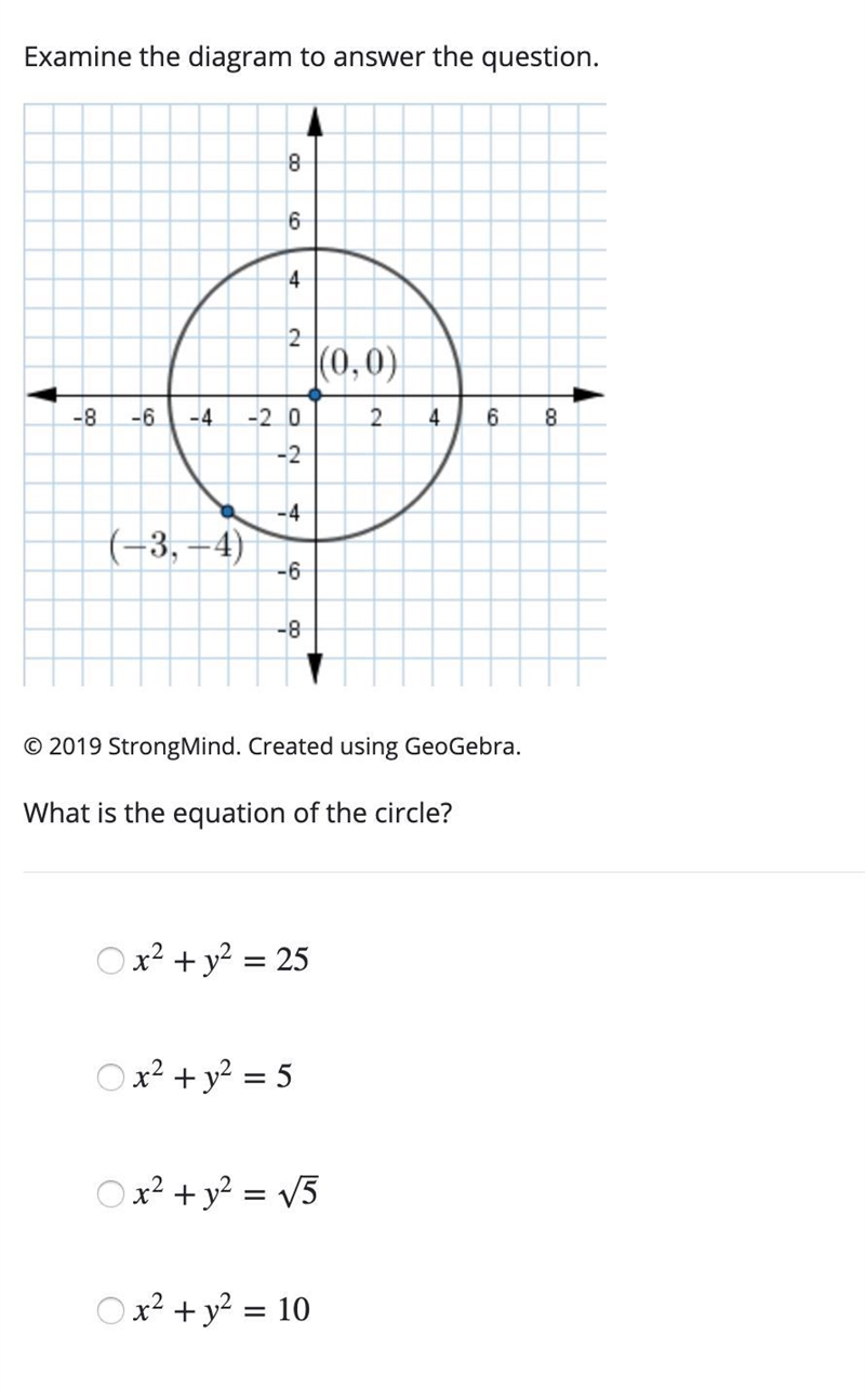 Please help. 2) What is the equation of the circle?-example-1