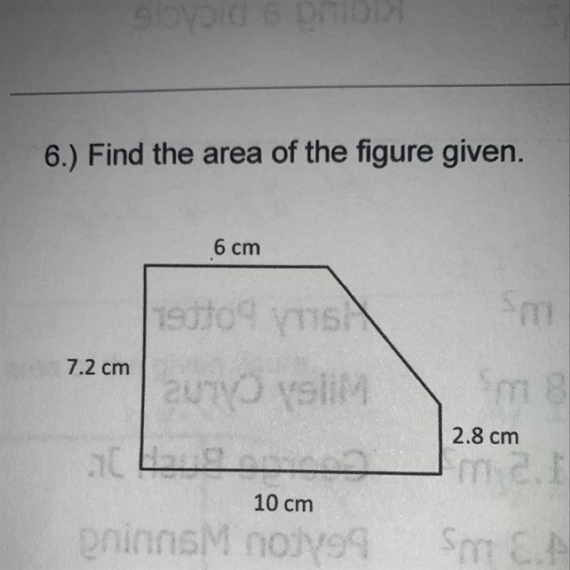 Find the area of the figure below (please don’t just give me an answer, I want an-example-1