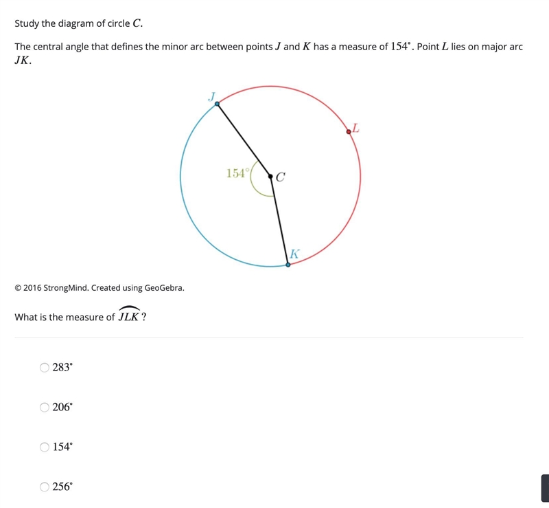 Question 3 Please help. What is the measure of JLK⌢?-example-1