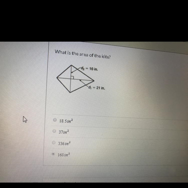 What is the area of the kite?-example-1