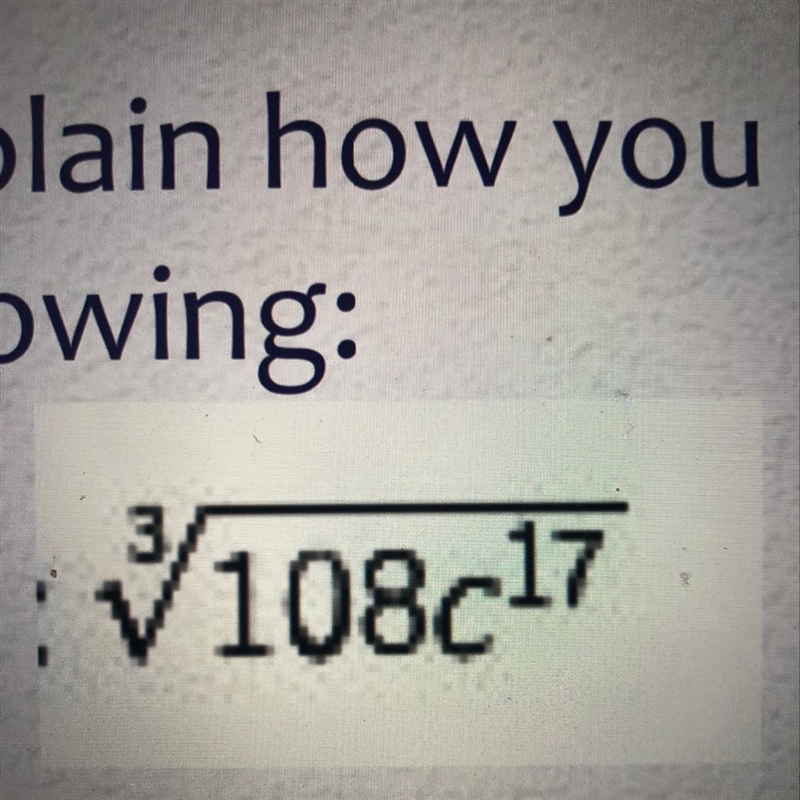 Explain how you would simplify the following:-example-1