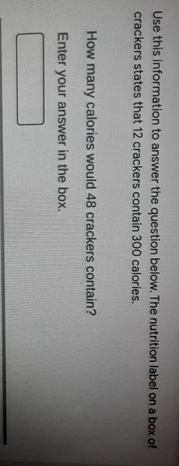 How many calories would 48 crackers contain ​-example-1
