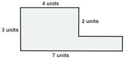 An irregular polygon is shown below: The area of the irregular polygon is square units-example-1