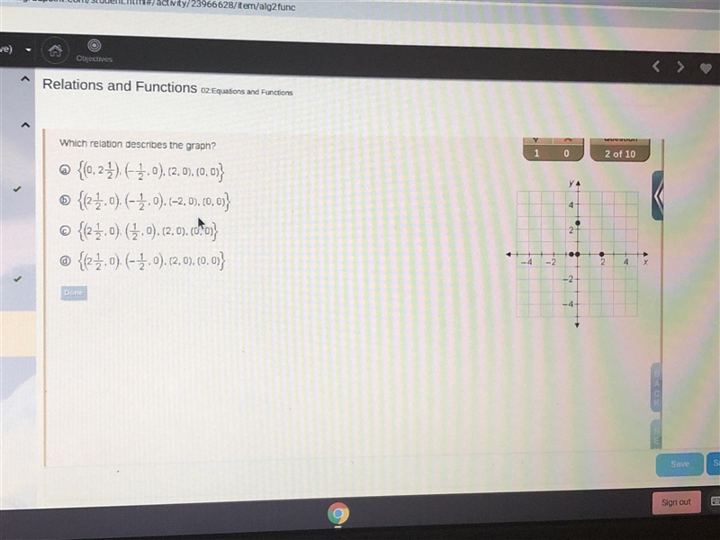 Which relation describes the graph?-example-1