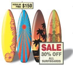 You have a coupon for 10% off the sale price of a surfboard. Which is the better buy-example-1