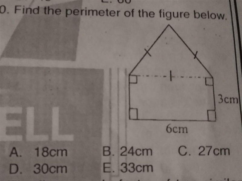 40. Find the perimeter of the figure below.​-example-1