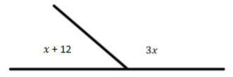 Use same image Select an equation to find the value of x. (x+12)=3x (x+12)+3x=90 (x-example-1