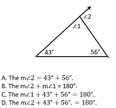 Which of the following is NOT a true statement about the angles in the figure below-example-1