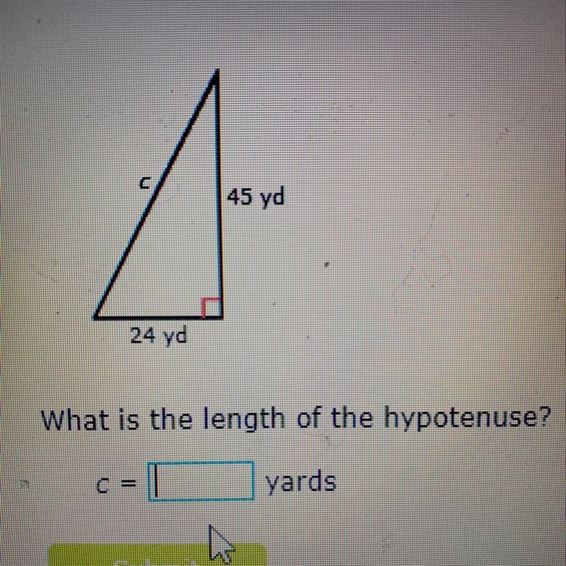 What is the length of the hypotenuse-example-1