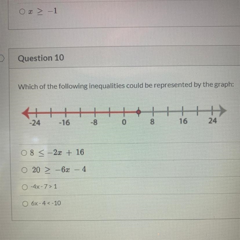 Which of the following inequalities could be represented by the graph?-example-1