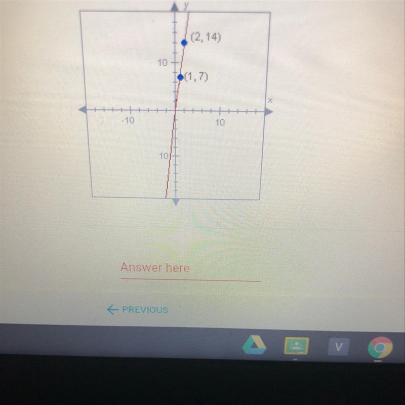 Find the equation of the line below. If necessary, use a slash (/) to indicate a division-example-1