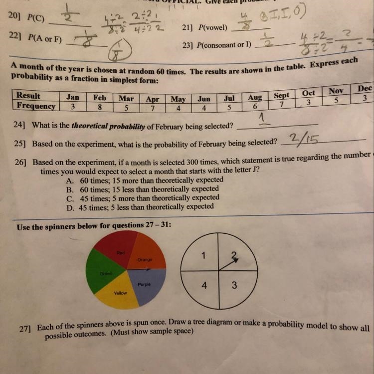 20] Daseu ullule experiment, what is the probability of February mo true regarding-example-1