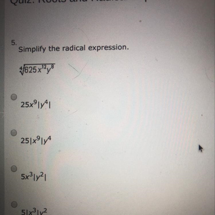 Simplify the radical expression-example-1