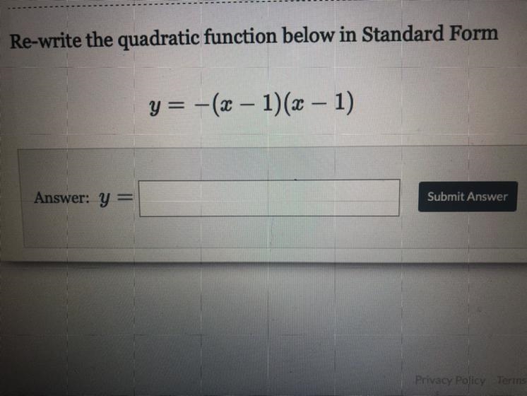 Can anyone rewrite the quadratic function in standard form?-example-1