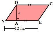 The shape has an area of 60 square inches. Find the value of x.-example-1