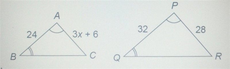 Use the following image to answer the questions. a). How are the triangles similar-example-1