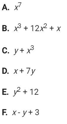 Please help! which of the following is a trinomial with a constant term?-example-1