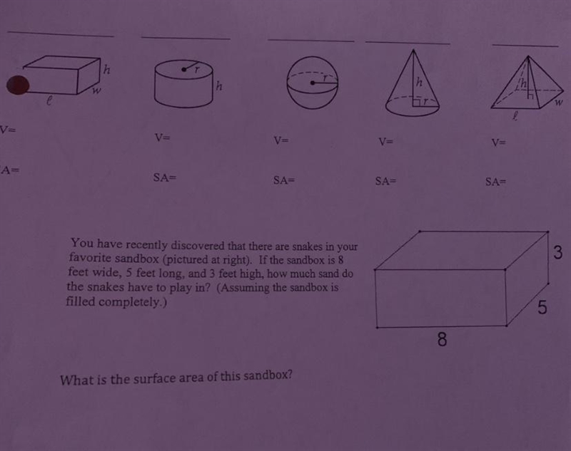 Find the volume and area for the objects shown and answer Question-example-1