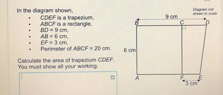 Calculate the area of trapezium CDEF-example-1