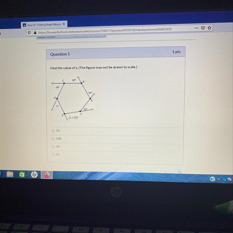 Find the value of x. (The figure may not be drawn to scale.)-example-1