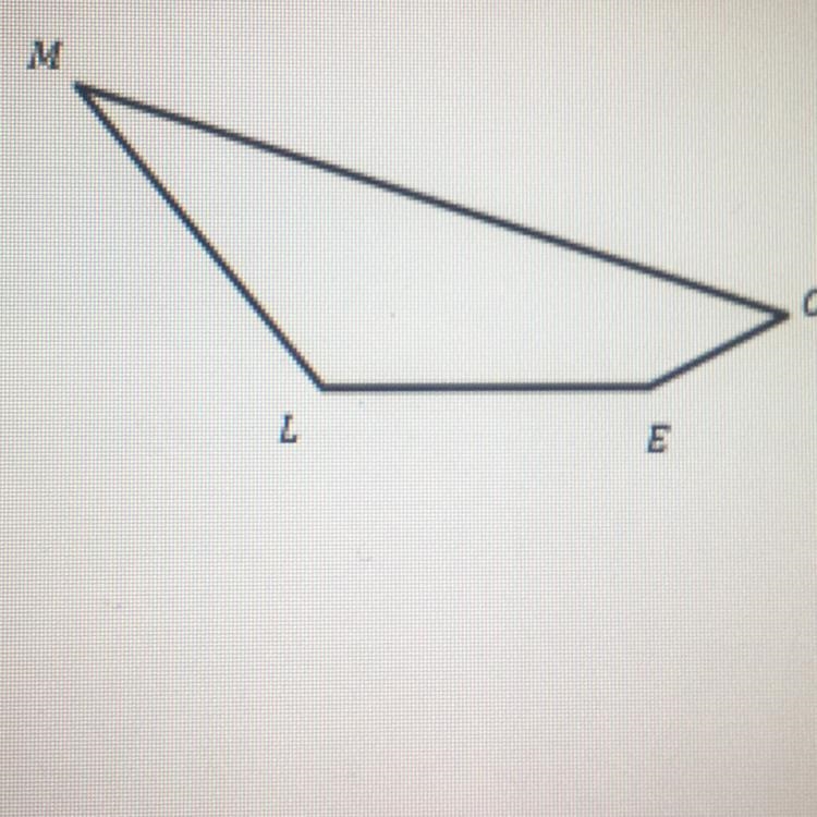 3. Determine which of the following pairs is an adjacent side for quadrilateral MOLE-example-1