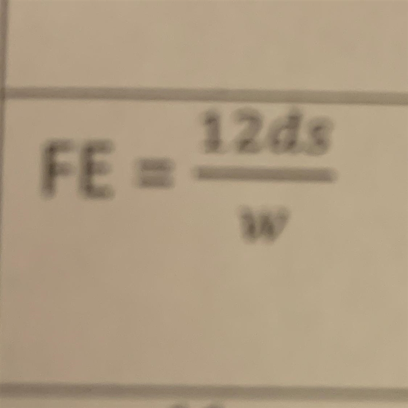 Solve for s : FE=12ds/w-example-1