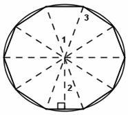 Given the regular decagon, what is the measure of each numbered angle? A. m∡1 = 72°; m-example-1