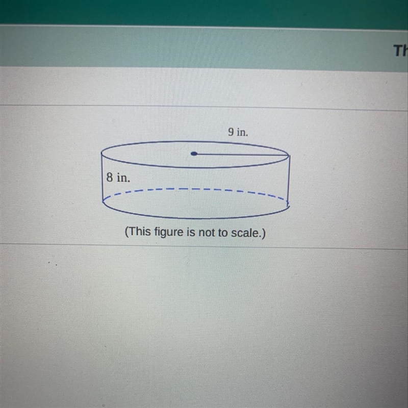 Find the volume of the cylinder Type an exact answer in terms of pi-example-1