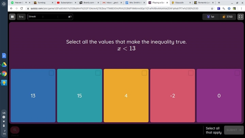 Select All The Values That Make This Inequality True-example-1