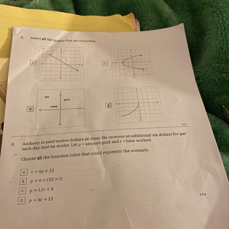 I need help on both of these function questions please-example-1