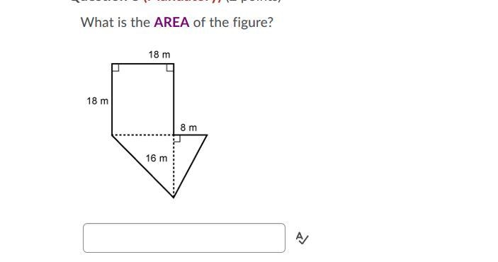 What is the AREA of the figure?-example-1