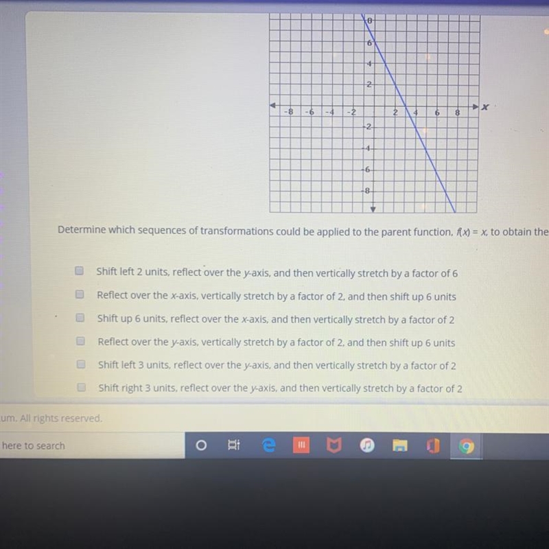 Determine which two sequences of transformation could be applied-example-1