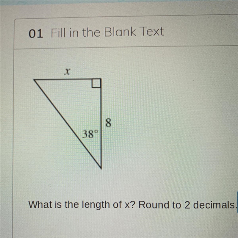 What is the length of x? Round to 2 decimals.-example-1