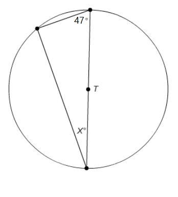 Picture 1: What is the value of x in this circle? Picture 2: What is the degree measure-example-1